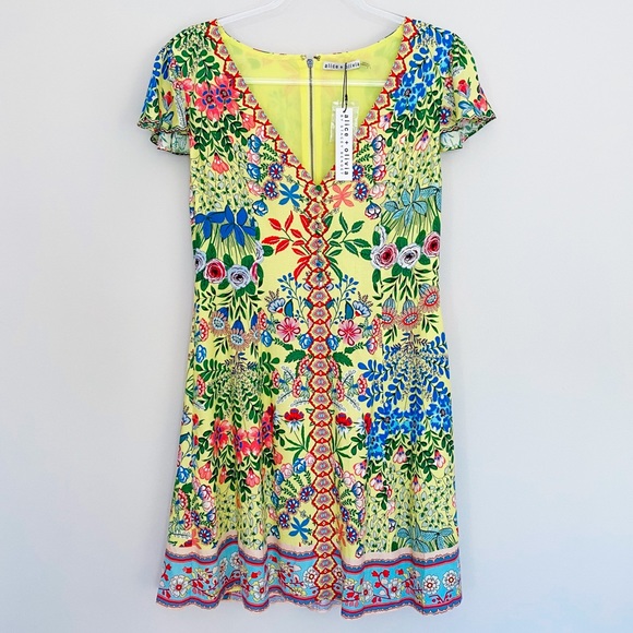 Alice + Olivia Hadley Floral Fit & Flare Dress - Picture 2 of 8